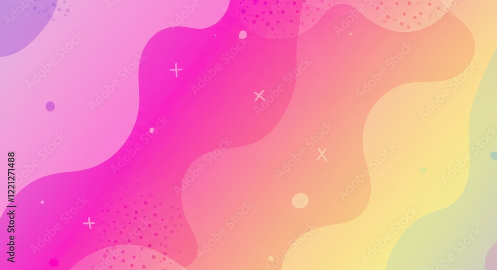 Chromatic Symphony: A vibrant gradient of soft hues, from tender pinks to sunny yellows, swirls and flows with organic shapes. Chromatic Symphony: A vibrant gradient of soft hues, from tender pinks to sunny yellows, swirls and flows with organic shapes.