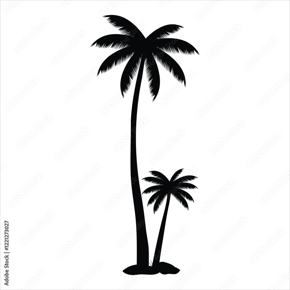 Naklejka premium palm tree silhouette