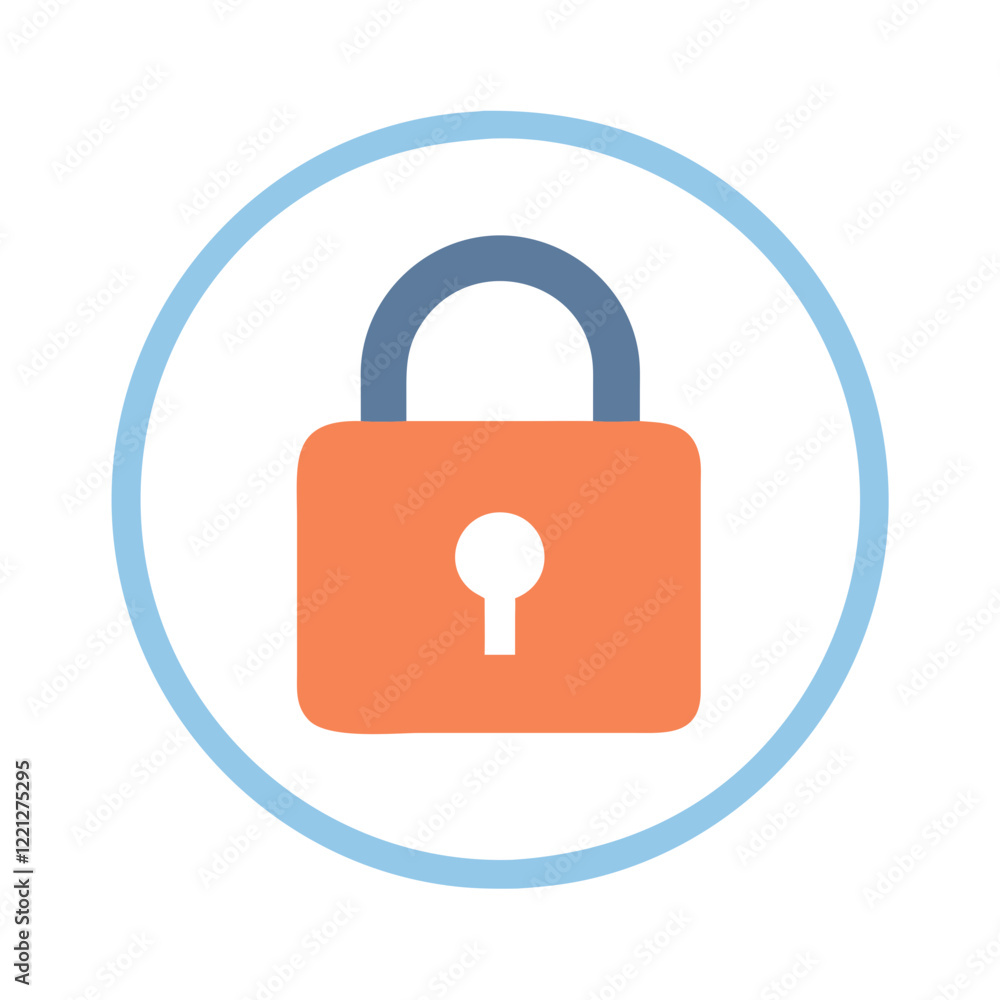 Lock icon on black background Lock icon on black background