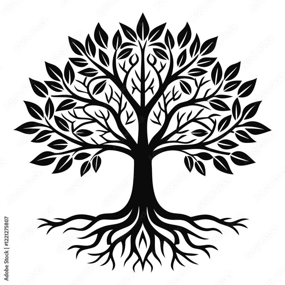 Obraz premium Tree of life illustrations stylized silhouettes