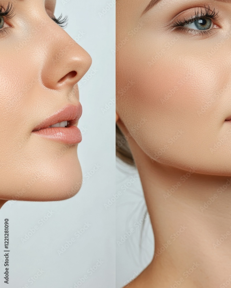 Obraz premium Beauty Skincare and Cosmetic Enhancement - Natural Glow, Facial Treatments