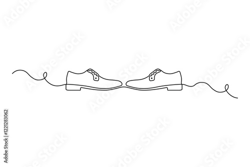 Summer flip flop foot Sandals continuous single line art outline Slippers vector icon
