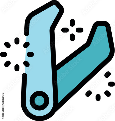 Multi tool knife is opening, revealing its shiny blades, ready for camping, hiking or any outdoor activity