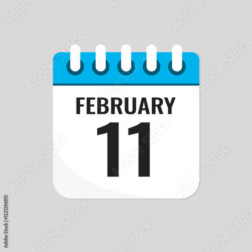 Icon page calendar day - 11 February