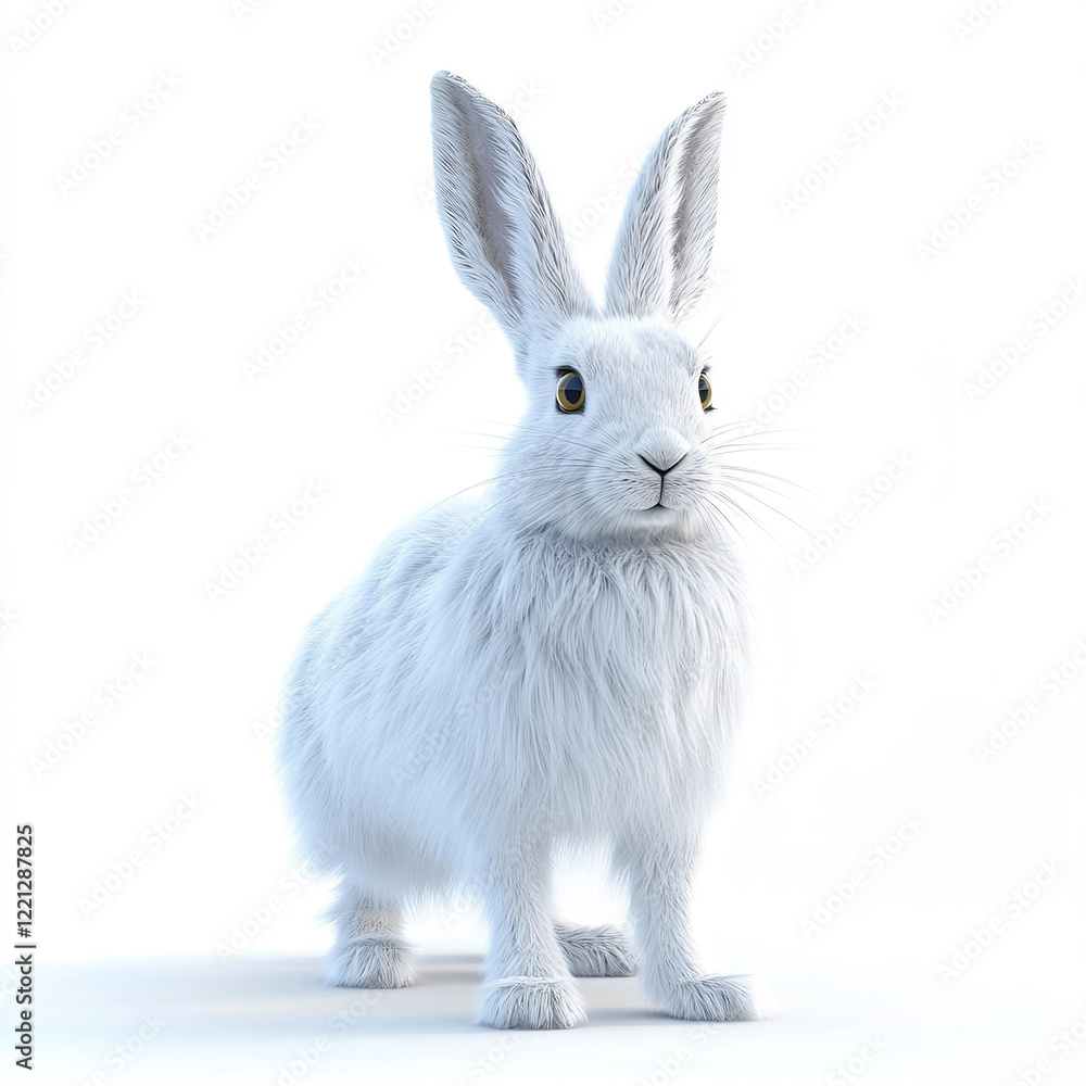 Fototapeta premium rabbit, rabbit white, rabbit cartoon, rabbit wild on white background