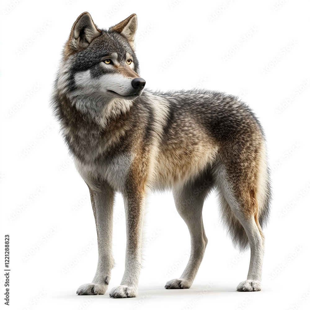 wolf, wolf black, realistic wolf, wild animal on white background wolf, wolf black, realistic wolf, wild animal on white background