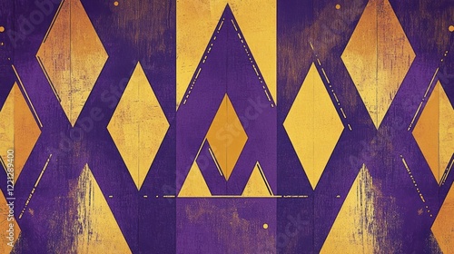 Wallpaper Mural Purple and gold diamond pattern on weathered surface for backgrounds or wallpapers Torontodigital.ca