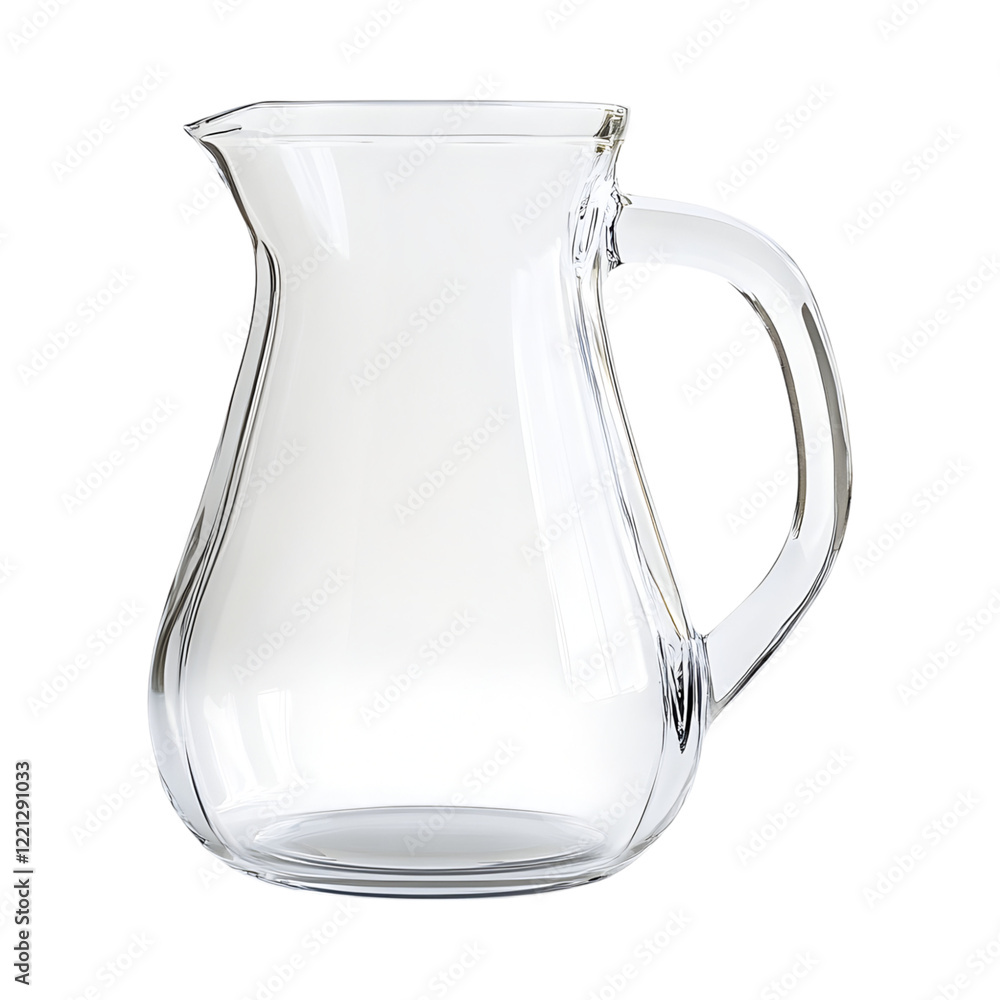 Contemporary Glass Measuring Jug with Etched Markings Isolated on Transparent Background Contemporary Glass Measuring Jug with Etched Markings Isolated on Transparent Background