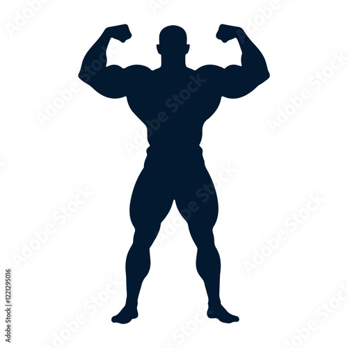 Flex Power body builder vector