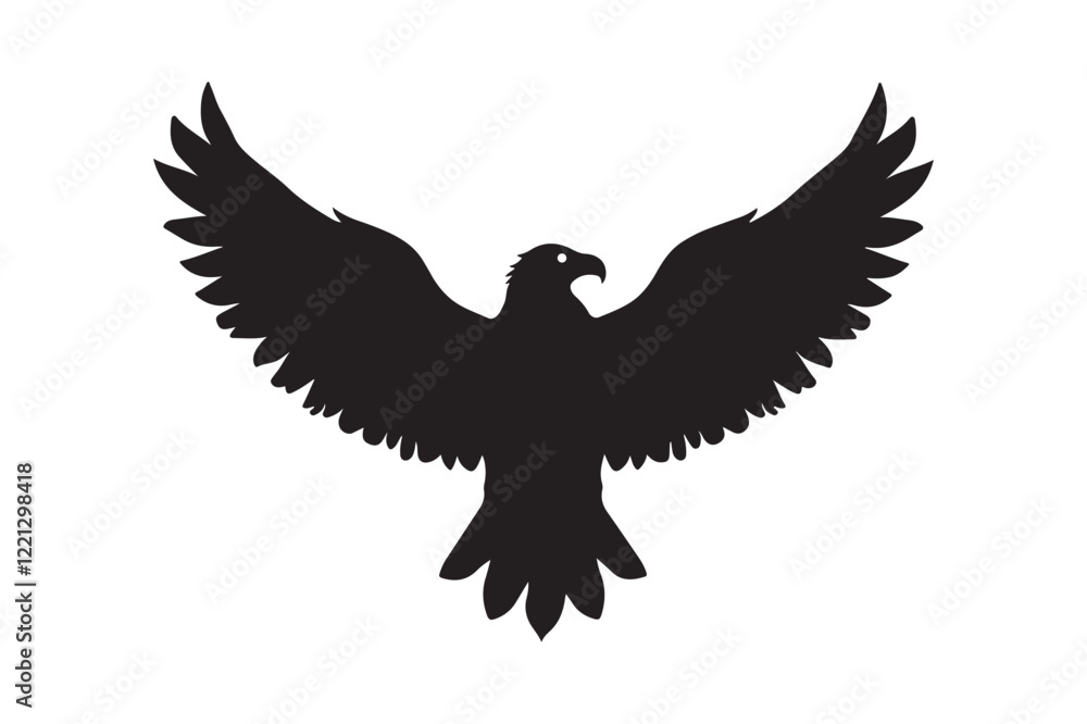 Obraz premium Powerful Silhouette of a Soaring Eagle