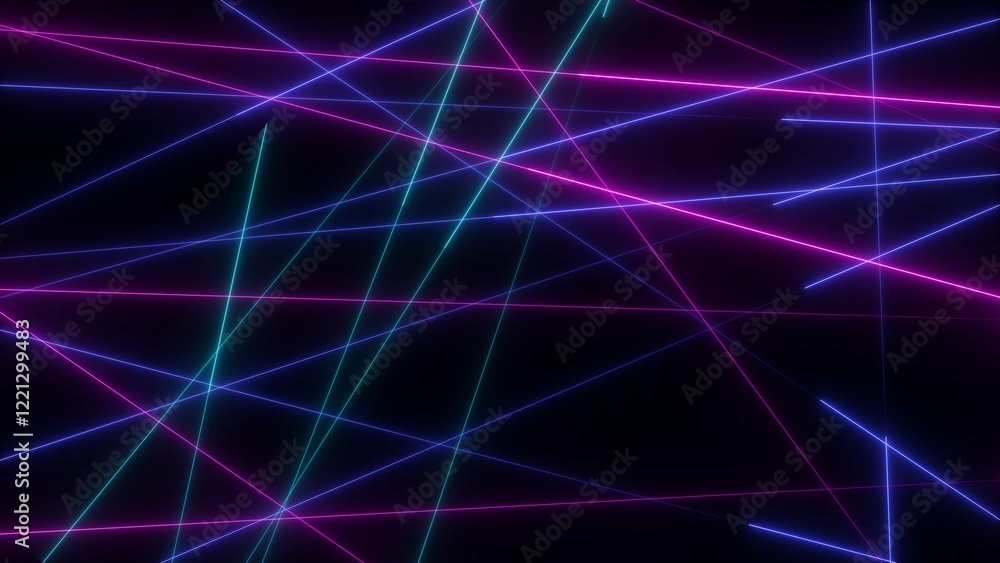 neon line illustration on black background. creating a futuristic, abstract design. neon line illustration on black background. creating a futuristic, abstract design.