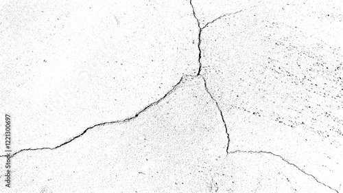 Abstract Cracked Surface Background – Broken Wall Destruction with Explosion and Debris Effect Illustration