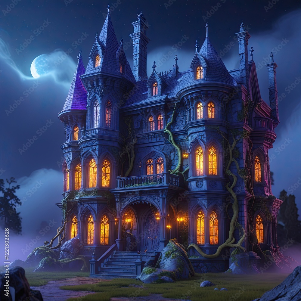 Fototapeta premium castle in the night