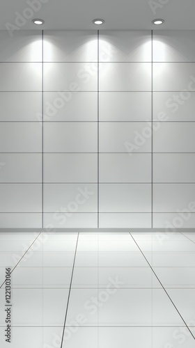 Modern Minimalist Interior   Clean Lines and Bright Lighting in a Sterile Space