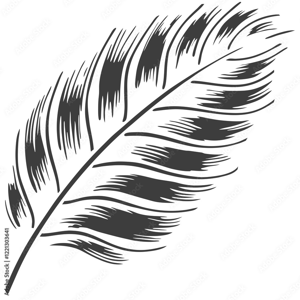 Obraz premium A Single Leaf skeleton design High Quality Editable Vector Design and illustration