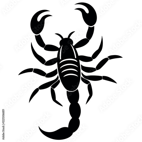 scorpion isolated on white background vector illustration