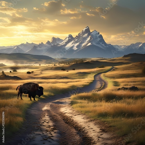 Wallpaper Mural  Bison Trail Torontodigital.ca