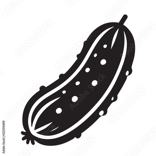 Pickle Silhouette Vector Illustration