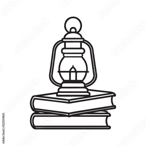 Cozy Hygge Nature: Bold and easy Coloring Page, Line art drawing, black and White Image, relaxing Coloring Page, Coloring page