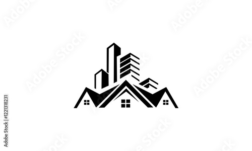 real estate house logo vector