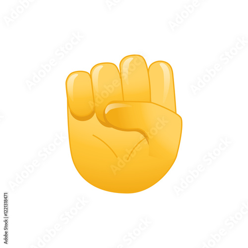 Raised Fist Gesture Icon. Hand fist gesture from the fingers. Raised Fist emoji. Raised Fist sign. Gesture emoji