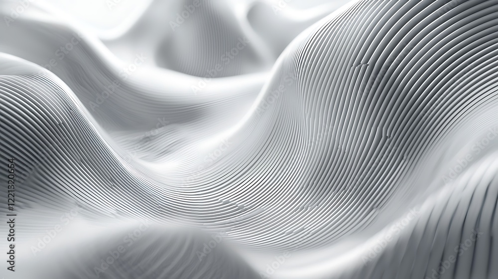 Technology abstract lines on white background Undulating grey wave swirl, frequency sound wave, twisted curve lines with blend effect Technology abstract lines on white background Undulating grey wave swirl, frequency sound wave, twisted curve lines with blend effect