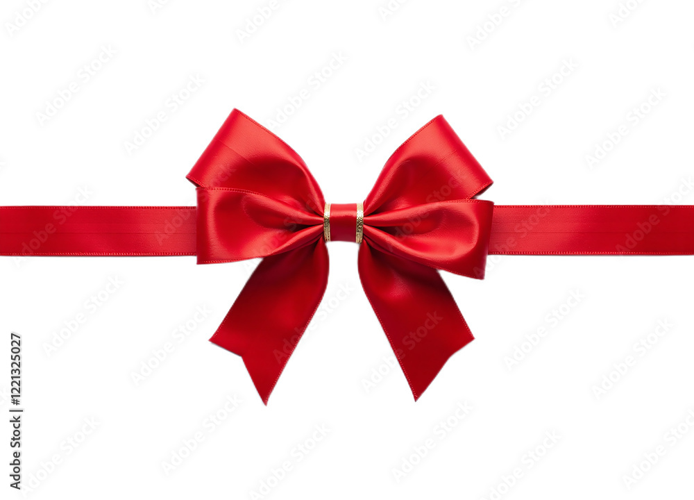 A red satin ribbon tied in a bow isolated on black background Ideal for gift wrapping cards and festive designs A red satin ribbon tied in a bow isolated on black background Ideal for gift wrapping cards and festive designs
