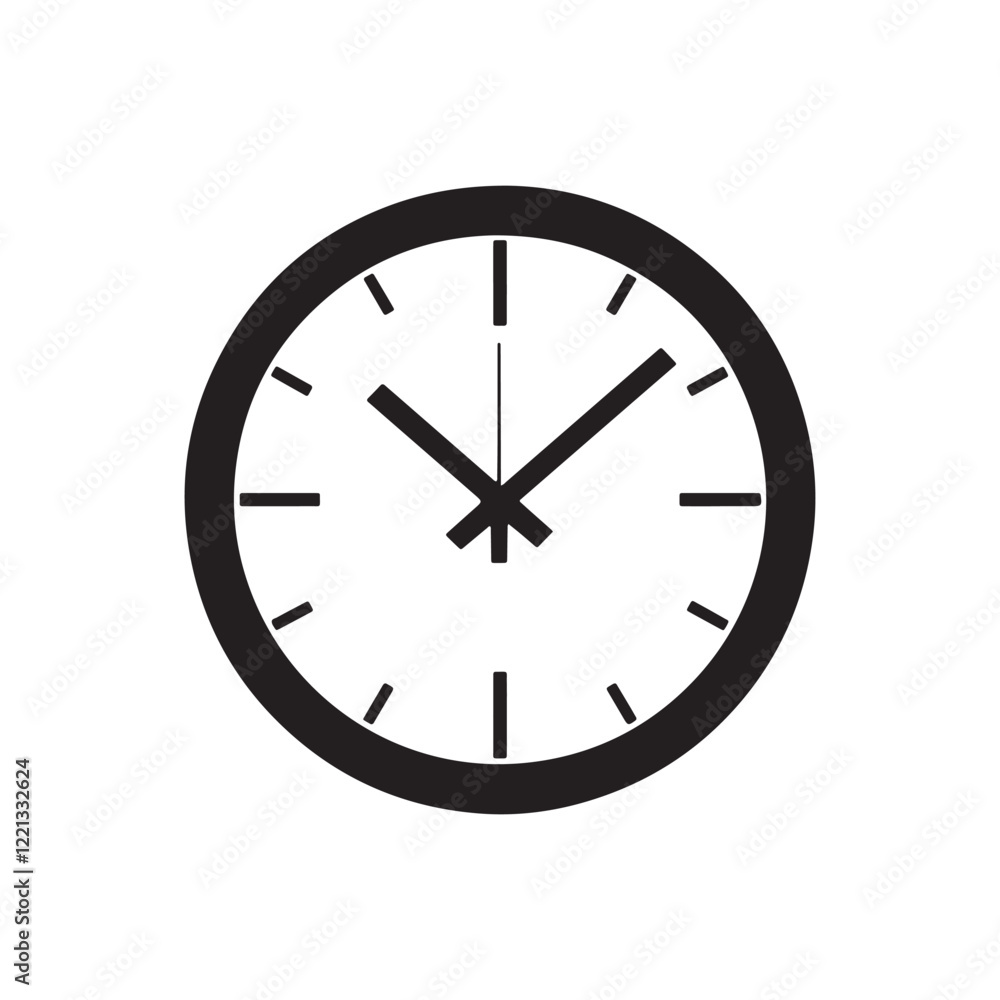 vector of black silhouette of clock vector of black silhouette of clock