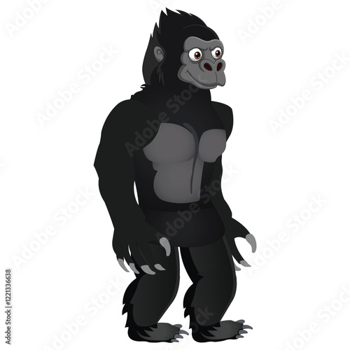 KingKong: 2d cartoon character Kingkong Ready for animation moral stories. 
Adobe Illustrator Artwork