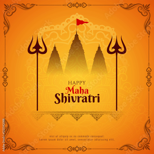 Happy Maha Shivratri religious Indian festival background