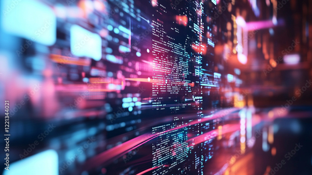 Abstract Digital Data Stream Vibrant Visualization of Information Technology Abstract Digital Data Stream Vibrant Visualization of Information Technology