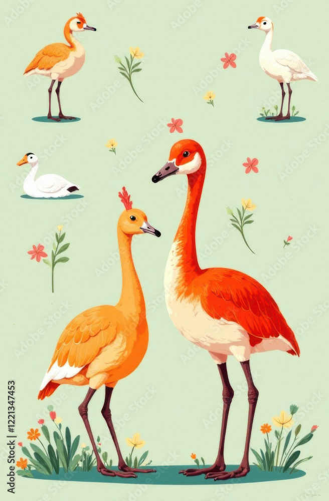 Fototapeta premium group of birds