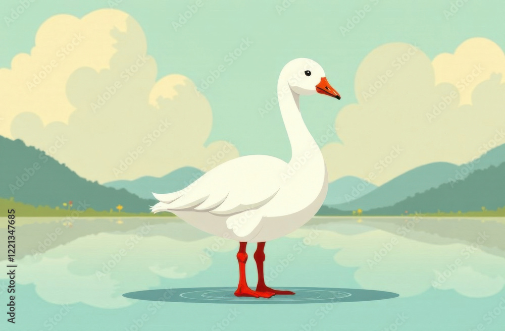 Fototapeta premium white goose 