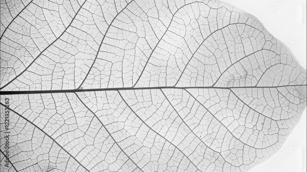 Obraz premium Intricate Leaf Veins Reveal Nature's Complexity and Interconnectedness in a Close-Up View of Botanical Detail