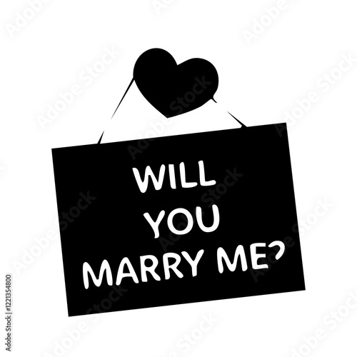 will you marry me sillhoute card