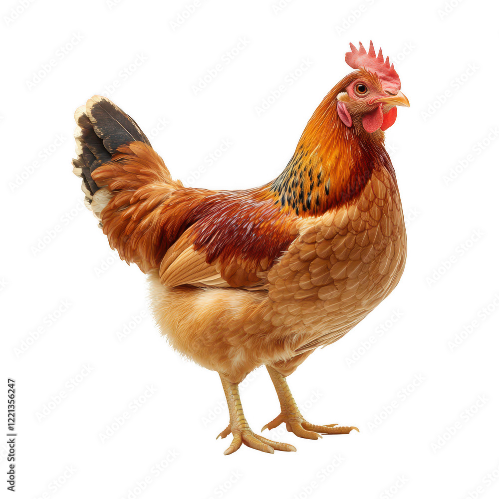 Fototapeta premium Chicken isolated on transparent background