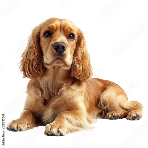 cocker spaniel dog isolated on transparent background