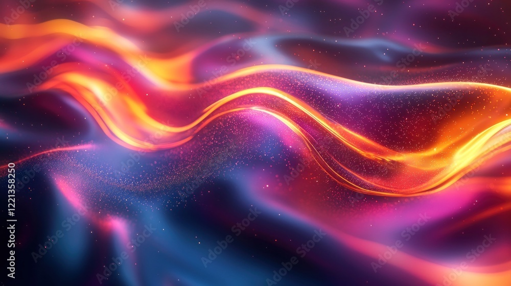 Abstract Colorful Waves of Light and Sparkle Abstract Colorful Waves of Light and Sparkle