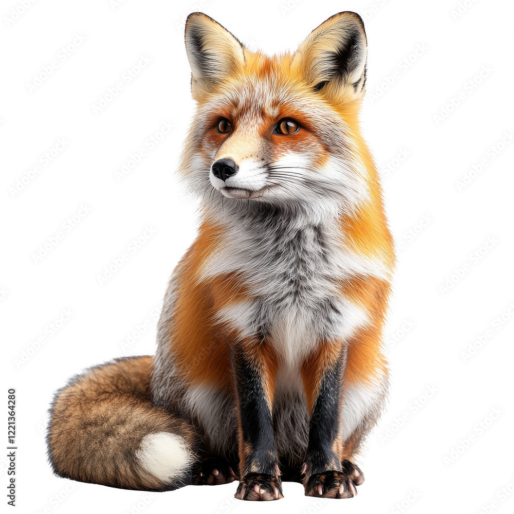Fox isolated on transparent background Fox isolated on transparent background