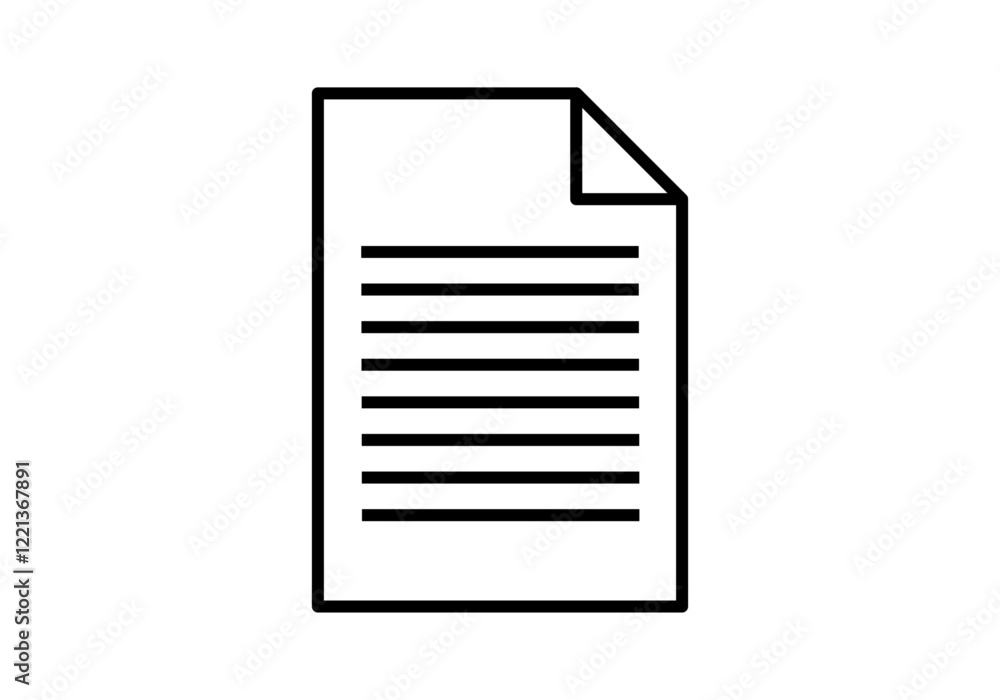 Icono negro de documento de texto en fondo blanco Icono negro de documento de texto en fondo blanco