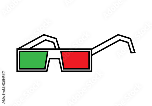 Gafas para ver películas en 3D verde y rojo