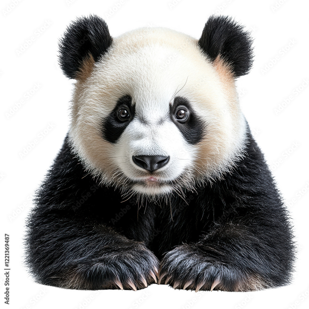 Fototapeta premium Panda isolated on transparent background