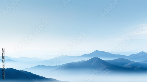 Wallpaper Mural Mountain range with a blue sky in the background. Minimalistic background. Torontodigital.ca