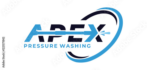apex pressure washing logo vector