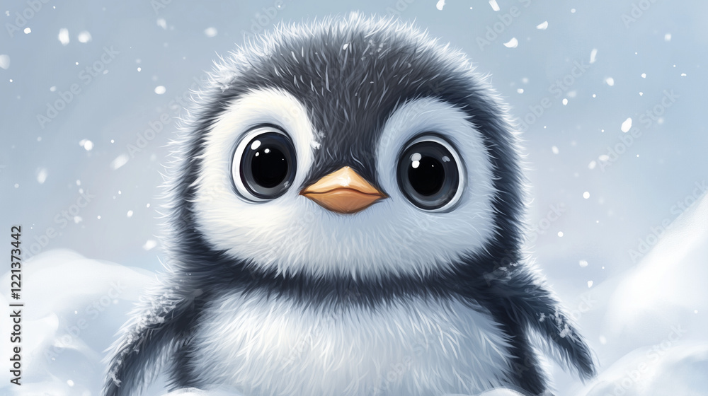 penguin in snow penguin in snow