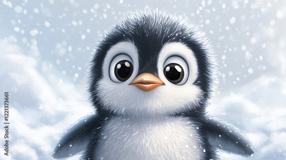 penguin in snow penguin in snow