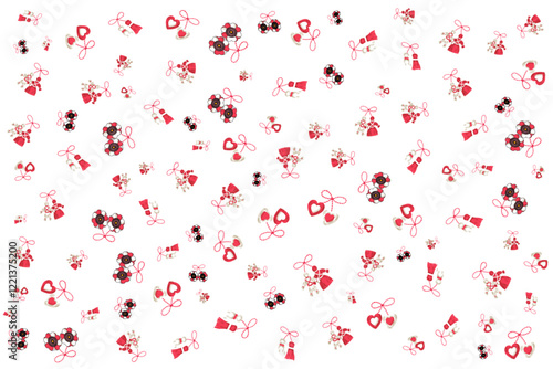pattern, design, special background of Baba Marta theme on white background