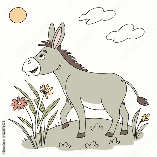 illustration of a donkey