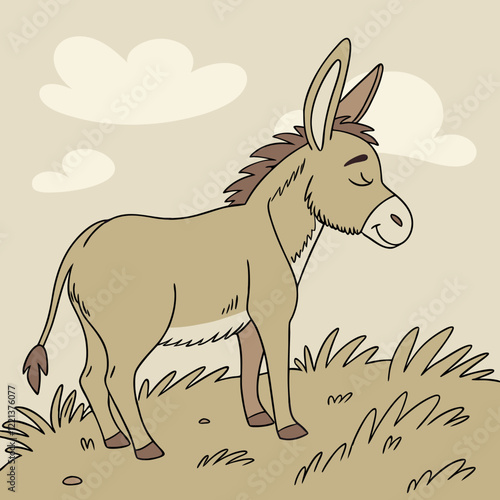 illustration of a donkey