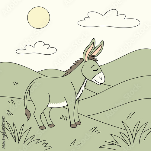 donkey in the snow